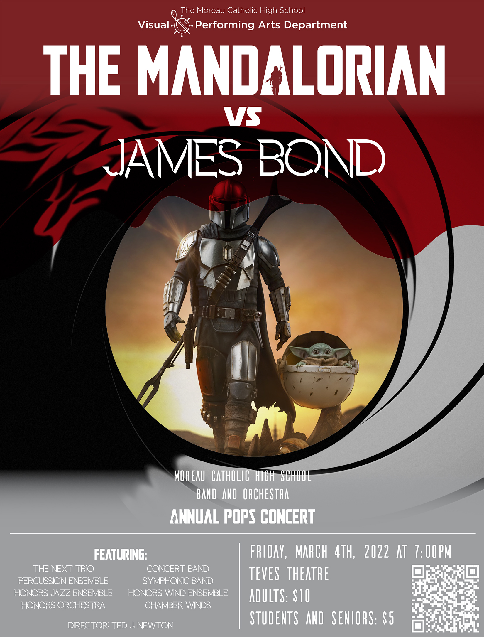 Mando vs James Bond Band Poster